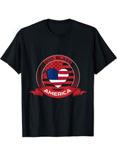 American Flag Bald Eagle Mullet Play 4th Of July T-Shirt 180G 100% Cotton Printed Round Neck Short-Sleeve T-Shirt, Gifts for Men Dad Husband Grandpa, S-XXXL, Black