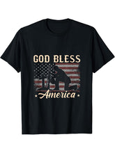 American Flag Bald Eagle Mullet Play 4th Of July T-Shirt 180G 100% Cotton Printed Round Neck Short-Sleeve T-Shirt, Gifts for Men Dad Husband Grandpa, S-XXXL, Black