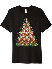 Bald Eagle Lover Matching Santa Bald Eagle Christmas Tree Premium T-Shirt 180G 100% Cotton Printed Round Neck Short-Sleeve T-Shirt, Gifts for Men Dad Husband Grandpa, S-XXXL, Black