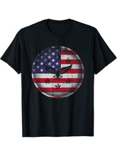 Liberty 4th Of July USA Flag Pride Proud American Bald Eagle T-Shirt 180G 100% Cotton Printed Round Neck Short-Sleeve T-Shirt, Gifts for Men Dad Husband Grandpa, S-XXXL, Black