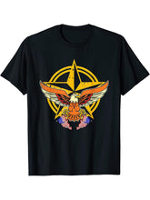 US Flag Pride Liberty Patriotic American Freedom Bald Eagle T-Shirt 180G 100% Cotton Printed Round Neck Short-Sleeve T-Shirt, Gifts for Men Dad Husband Grandpa, S-XXXL, Black