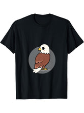 Cute Kawaii Aesthetic Bald Eagle T-Shirt 180G 100% Cotton Printed Round Neck Short-Sleeve T-Shirt, Gifts for Men Dad Husband Grandpa, S-XXXL, Black