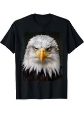 Vintage Bald Eagle Bird Graphic T-Shirt 180G 100% Cotton Printed Round Neck Short-Sleeve T-Shirt, Gifts for Men Dad Husband Grandpa, S-XXXL, Black
