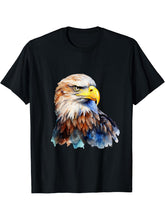Bald Eagle | American Nature Animal T-Shirt 180G 100% Cotton Printed Round Neck Short-Sleeve T-Shirt, Gifts for Men Dad Husband Grandpa, S-XXXL, Black