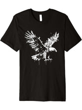 Bald Eagle - Vintage Eagle Newspaper Illustration Premium T-Shirt 180G 100% Cotton Printed Round Neck Short-Sleeve T-Shirt, Gifts for Men Dad Husband Grandpa, S-XXXL, Black