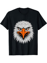 4th of July Eagle USA T-Shirt 180G 100% Cotton Printed Round Neck Short-Sleeve T-Shirt, Gifts for Men Dad Husband Grandpa, S-XXXL, Black