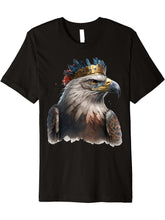 American Nature Bald Eagle Mullet Predator Birds King Lover Premium T-Shirt 180G 100% Cotton Printed Round Neck Short-Sleeve T-Shirt, Gifts for Men Dad Husband Grandpa, S-XXXL, Black