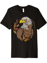 American Nature Bald Eagle Mullet Predator Birds King Lover Premium T-Shirt 180G 100% Cotton Printed Round Neck Short-Sleeve T-Shirt, Gifts for Men Dad Husband Grandpa, S-XXXL, Black