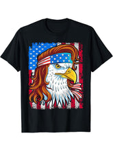 freedom Flag Patriotic 4th of July T-Shirt 180G 100% Cotton Printed Round Neck Short-Sleeve T-Shirt, Gifts for Men Dad Husband Grandpa, S-XXXL, Black