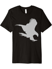 Bald Eagle American National Symbol Animal Patriotic Freedom Premium T-Shirt 180G 100% Cotton Printed Round Neck Short-Sleeve T-Shirt, Gifts for Men Dad Husband Grandpa, S-XXXL, Black
