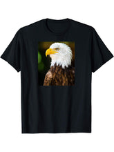 Bald Eagle Symbol of American Strength and Freedom T-Shirt 180G 100% Cotton Printed Round Neck Short-Sleeve T-Shirt, Gifts for Men Dad Husband Grandpa, S-XXXL, Black