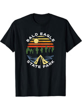Bald Eagle State Park Pennsylvania Forest PA Vacation T-Shirt 180G 100% Cotton Printed Round Neck Short-Sleeve T-Shirt, Gifts for Men Dad Husband Grandpa, S-XXXL, Black