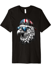 Cool Funny American Bald Eagle Inauguration Day men & women Premium T-Shirt 180G 100% Cotton Printed Round Neck Short-Sleeve T-Shirt, Gifts for Men Dad Husband Grandpa, S-XXXL, Black