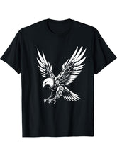 Bald Eagle Robotics Mech Sci-Fi Cyberpunk T-Shirt 180G 100% Cotton Printed Round Neck Short-Sleeve T-Shirt, Gifts for Men Dad Husband Grandpa, S-XXXL, Black