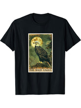 Bald Eagles Bald Eagle Tarot Card T-Shirt 180G 100% Cotton Printed Round Neck Short-Sleeve T-Shirt, Gifts for Men Dad Husband Grandpa, S-XXXL, Black