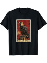 Bald Eagles Bald Eagle Tarot Card T-Shirt 180G 100% Cotton Printed Round Neck Short-Sleeve T-Shirt, Gifts for Men Dad Husband Grandpa, S-XXXL, Black
