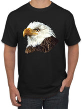 A Threatened Symbol Bald Eagle Patriotic Americana/ American Pride Men's Graphic T-Shirt 180G 100% Cotton Printed Round Neck Short-Sleeve T-Shirt, Gifts for Men Dad Husband Grandpa, S-XXXL, Black