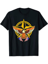 Pride US Flag Patriot Liberty Proud American Bald Eagle T-Shirt 180G 100% Cotton Printed Round Neck Short-Sleeve T-Shirt, Gifts for Men Dad Husband Grandpa, S-XXXL, Black