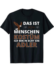 I'm really an eagle - bald eagle T-Shirt 180G 100% Cotton Printed Round Neck Short-Sleeve T-Shirt, Gifts for Men Dad Husband Grandpa, S-XXXL, Black