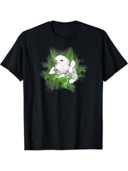 Bald Eagle. Fractal. T-Shirt 180G 100% Cotton Printed Round Neck Short-Sleeve T-Shirt, Gifts for Men Dad Husband Grandpa, S-XXXL, Black