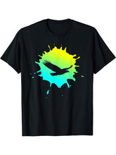 Men or Boys Bald Eagle T-Shirt 180G 100% Cotton Printed Round Neck Short-Sleeve T-Shirt, Gifts for Men Dad Husband Grandpa, S-XXXL, Black