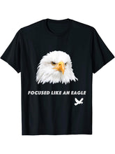 Gift Idea Eagle Photo Bald Eagle T-Shirt 180G 100% Cotton Printed Round Neck Short-Sleeve T-Shirt, Gifts for Men Dad Husband Grandpa, S-XXXL, Black