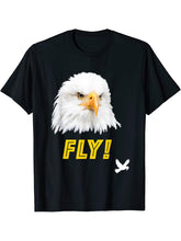 Gift Idea Eagle Photo Bald Eagle T-Shirt 180G 100% Cotton Printed Round Neck Short-Sleeve T-Shirt, Gifts for Men Dad Husband Grandpa, S-XXXL, Black