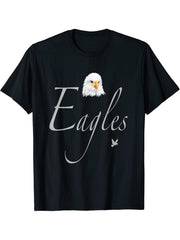 Gift Idea Eagle Photo Bald Eagle T-Shirt 180G 100% Cotton Printed Round Neck Short-Sleeve T-Shirt, Gifts for Men Dad Husband Grandpa, S-XXXL, Black