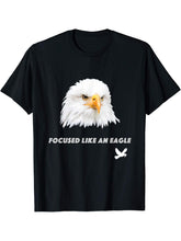 Gift Idea Bald Eagle T-Shirt 180G 100% Cotton Printed Round Neck Short-Sleeve T-Shirt, Gifts for Men Dad Husband Grandpa, S-XXXL, Black