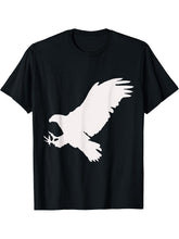 American Bald Eagle T-shirt T-Shirt 180G 100% Cotton Printed Round Neck Short-Sleeve T-Shirt, Gifts for Men Dad Husband Grandpa, S-XXXL, Black