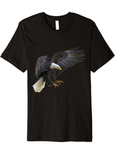 Bald Eagle Premium T-Shirt 180G 100% Cotton Printed Round Neck Short-Sleeve T-Shirt, Gifts for Men Dad Husband Grandpa, S-XXXL, Black