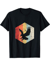 Proud Bald eagle owner Retro, Bald eagle lover, Bald eagle m T-Shirt 180G 100% Cotton Printed Round Neck Short-Sleeve T-Shirt, Gifts for Men Dad Husband Grandpa, S-XXXL, Black