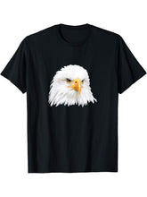 Gift Idea Eagle Photo Bald Eagle T-Shirt 180G 100% Cotton Printed Round Neck Short-Sleeve T-Shirt, Gifts for Men Dad Husband Grandpa, S-XXXL, Black