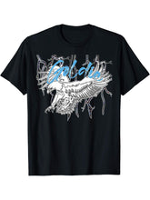 Vintage Style - Bald Eagle Lightening T-Shirt 180G 100% Cotton Printed Round Neck Short-Sleeve T-Shirt, Gifts for Men Dad Husband Grandpa, S-XXXL, Black