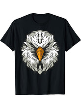 Eagle Head Graphic Intricate Bald Eagle Design T-Shirt 180G 100% Cotton Printed Round Neck Short-Sleeve T-Shirt, Gifts for Men Dad Husband Grandpa, S-XXXL, Black