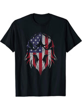 United States Liberty USA Flag Patriotic American Bald Eagle T-Shirt 180G 100% Cotton Printed Round Neck Short-Sleeve T-Shirt, Gifts for Men Dad Husband Grandpa, S-XXXL, Black