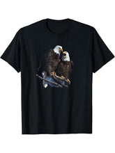 American Bald Eagles T-Shirt 180G 100% Cotton Printed Round Neck Short-Sleeve T-Shirt, Gifts for Men Dad Husband Grandpa, S-XXXL, Black