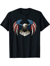 Majestic Flying American Bald Eagle T-Shirt 180G 100% Cotton Printed Round Neck Short-Sleeve T-Shirt, Gifts for Men Dad Husband Grandpa, S-XXXL, Black