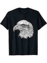 Bald Eagles Bald Eagle T-Shirt 180G 100% Cotton Printed Round Neck Short-Sleeve T-Shirt, Gifts for Men Dad Husband Grandpa, S-XXXL, Black