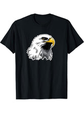 American Bald Eagle novelty Patriotic Bald Eagle T-Shirt 180G 100% Cotton Printed Round Neck Short-Sleeve T-Shirt, Gifts for Men Dad Husband Grandpa, S-XXXL, Black