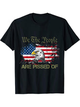 We The People Are Pissed Off T-Shirt 180G 100% Cotton Printed Round Neck Short-Sleeve T-Shirt, Gifts for Men Dad Husband Grandpa, S-XXXL, Black