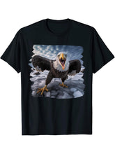 Bald Eagles Bald Eagle T-Shirt 180G 100% Cotton Printed Round Neck Short-Sleeve T-Shirt, Gifts for Men Dad Husband Grandpa, S-XXXL, Black