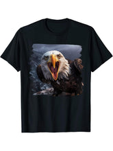 Bald Eagles Bald Eagle T-Shirt 180G 100% Cotton Printed Round Neck Short-Sleeve T-Shirt, Gifts for Men Dad Husband Grandpa, S-XXXL, Black