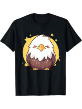 Bald Eagles Bald Eagle T-Shirt 180G 100% Cotton Printed Round Neck Short-Sleeve T-Shirt, Gifts for Men Dad Husband Grandpa, S-XXXL, Black