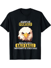 Bald Eagles Bald Eagle T-Shirt 180G 100% Cotton Printed Round Neck Short-Sleeve T-Shirt, Gifts for Men Dad Husband Grandpa, S-XXXL, Black