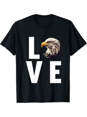 Bald Eagles Bald Eagle T-Shirt 180G 100% Cotton Printed Round Neck Short-Sleeve T-Shirt, Gifts for Men Dad Husband Grandpa, S-XXXL, Black