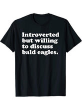 Funny Bald Eagle Bald Eagles Men Women or Boy Girl T-Shirt 180G 100% Cotton Printed Round Neck Short-Sleeve T-Shirt, Gifts for Men Dad Husband Grandpa, S-XXXL, Black