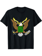 Bald Eagle Unix T-Shirt 180G 100% Cotton Printed Round Neck Short-Sleeve T-Shirt, Gifts for Men Dad Husband Grandpa, S-XXXL, Black