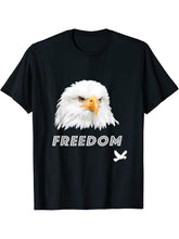Bald Eagle T-Shirt 180G 100% Cotton Printed Round Neck Short-Sleeve T-Shirt, Gifts for Men Dad Husband Grandpa, S-XXXL, Black