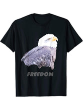 Bald Eagle T-Shirt 180G 100% Cotton Printed Round Neck Short-Sleeve T-Shirt, Gifts for Men Dad Husband Grandpa, S-XXXL, Black